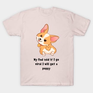 Puppy gift daughter dad dog gift ideas T-Shirt